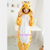 Giraffe Adult Kigurumi Onesies Pajamas Cartoon Animal Costume Unisex Halloween Anime Cosplay Party Dress