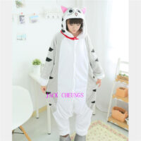 Chi cat Kigurumi Anime Onesies Pajamas Cat Cartoon Animal Costume Unisex Halloween Anime Cosplay Party Dress