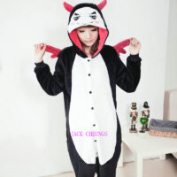Devil Kigurumi Onesies Adult Pajamas Set Women Animal One Piece Cosplay Homewear Jumpsuits Costume