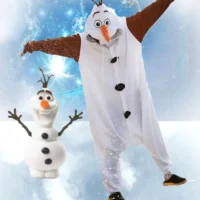 Frozen Olaf Snowman Cosplay Anime Costume Onesies Pyjamas Cartoon AnimaPajamas Adult Kigurumi Onesies Sleepwear