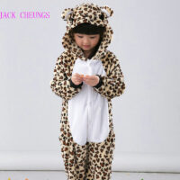 Kigurumi Anime Onesies Pajamas Cartoon Animal Costume Unisex Halloween Anime Cosplay Costume Leopard